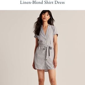 Abercrombie Linen-Blend Shirt Dress NWOT
